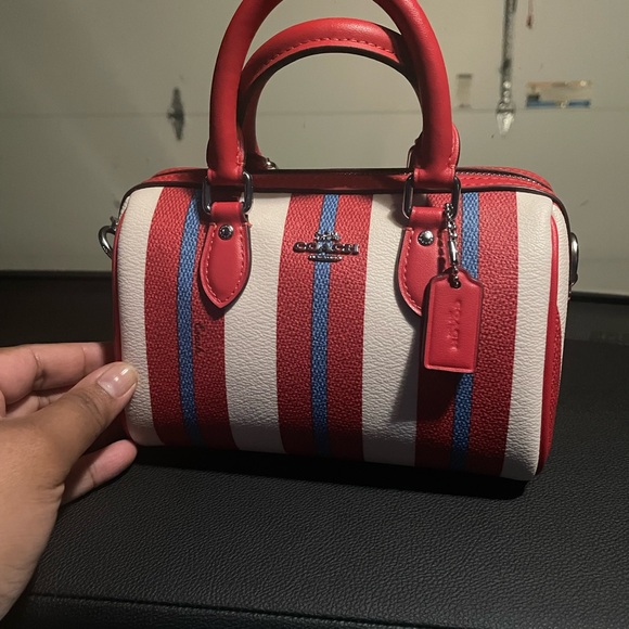 The Mini Rowan Crossbody With Stripe Print - Picture 2 of 7